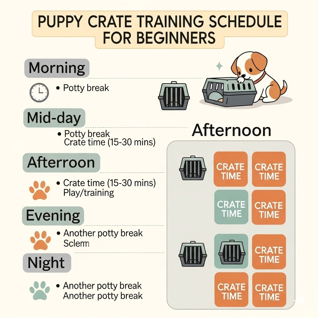 Puppy Crate Training Schedule for Beginners
